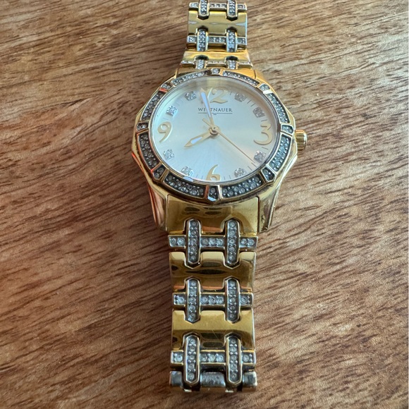 Wittnauer Ladies Gold Tone Stainless Sapphire Crystal Quartz Watch - Picture 2 of 4